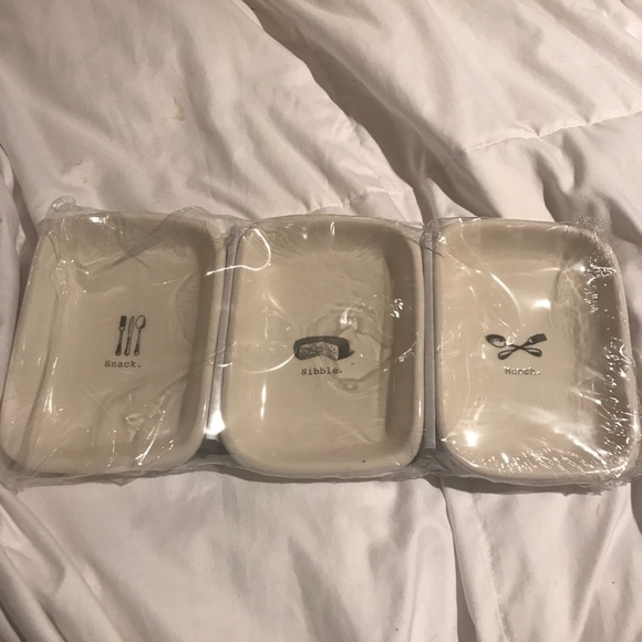 Rae Dunn Other - Rae Dunn Snack Nibble Munch 3 tray set
